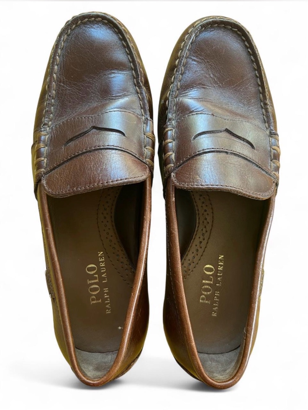 Polo by Ralph Lauren Men’s Brown Leather Penny Loafers